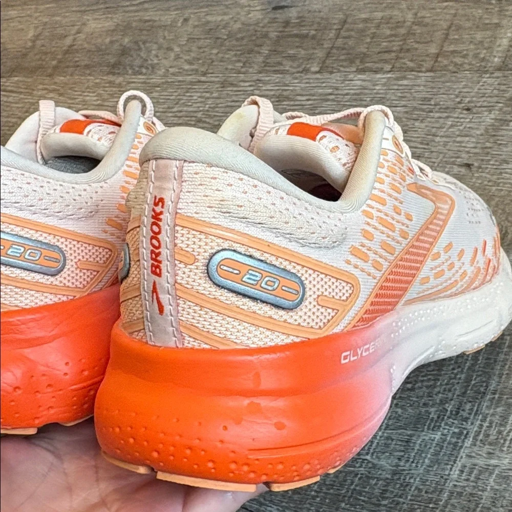 Brooks Glycerin 20 Running Shoes Women's 7 Peach/Tangerine/Orange - Picture 8 of 10